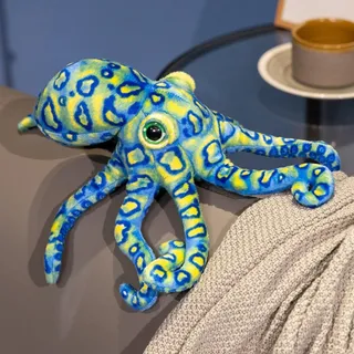 30 cm Oktopus Plüsch Stofftier realistisches Oktopus Plüsch, Kuscheltier Krake Kreative Plüschtier,Octopus Plüschtiere, Wende Oktopus, Tintenfisch Kuscheltier,Geburtstag Dekorationen (blau)