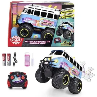 Dickie Toys - RC Volkswagen T1 Bubble Bus (30 cm) - ferngesteuertes Auto ab 6 Jahre mit Seifenblasen - Remote Control Car für Kinder, 6 km/h, 2,4 GHz Fernbedienung, inkl. Batterien & Akku