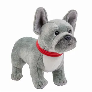 Teddys Rothenburg Kuscheltier Bulldogge stehend 30 cm grau Kuscheltier Hund französische Bulldogge