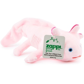 Zappi Co 100% recyceltes Plüschtier, Axolotl (22cm Länge) Weiches, kuscheliges, umweltfreundliches Tiersammlung für Neugeborenes Kind Erstes Kind