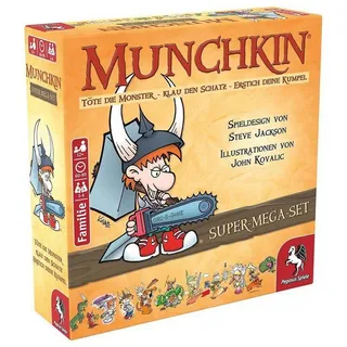 Pegasus Spiele Spiel, Familienspiel 17035G - Munchkin Fantasy Super-Mega-Set, Familienspiel bunt