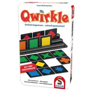 Schmidt Spiele Spiel SSP51410 - Qwirkle (in Metalldose) - Brettspiel, für 1+..., Familienspiel, Strategiespiel bunt