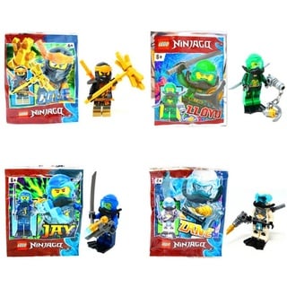 LEGO® Spielfigur Lego® Ninjago Legacy Minifiguren - Set aus 4 Figuren - Cole 3 + Zane, (Set), Set aus 4 Figuren - Cole 3 + Zane 3 + Jay 5 + Lloyd 4