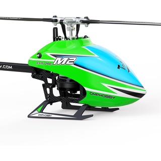 OMPHOBBY M2 Explore RC Flugzeug für Erwachsene Dual-Brushless Motor Direct-Drive 6CH RC Hubschrauber Ferngesteuert mit Einstellbarer Flugsteuerung, 3D Helikopter BNF Grün