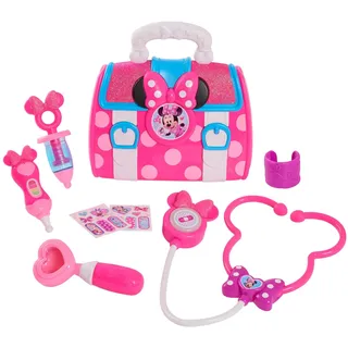 Mickey & Minnie Minnie, Doktorkoffer, 8 Zubehörteile, mit Sound- und Lichtfunktionen, Spielzeug für Kinder ab 3 Jahren, Mcn09