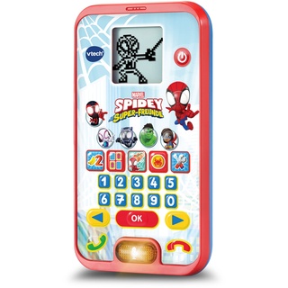 VTech Spidey und seine Super-Freunde - Lerntelefon – Mit der Originalstimme von Spidey und spannenden Lernspielen – Für Kinder von 3-6 Jahren