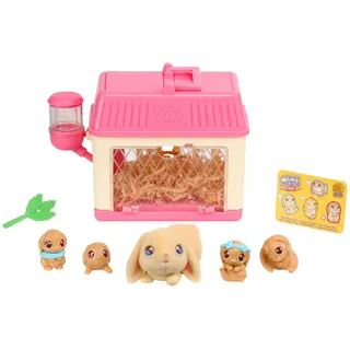 Little Live Pets Mama Surprise Mini Hasen-Spielset Lil' Bunny; die Hasen-Mama bekommt 2,3 oder 4 Babys, Mama Surprise im Miniformat, wiederholbares Spielemuster