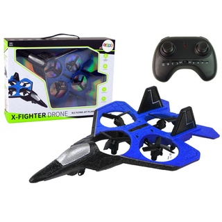 LEAN Toys Spielzeug-Hubschrauber RC Drohne Flugzeug Ferngesteuert Spielzeug Propeller blau