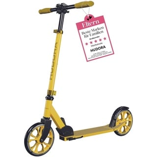 HUDORA Scooter Up 200 - Geräuscharmer Aluminium-Roller für bis zu 100kg - Höhenverstellbarer & zusammenklappbarer Tretroller - Ruckelfreier Kick-Scooter für Kinder/Jugendliche & Erwachsene