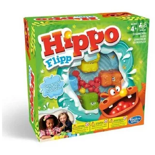Hasbro Spiel, Familienspiel HASD0040 - Hippo Flipp, Figurenspiel, für 2-4 Spieler,..., Reaktionsspiel bunt
