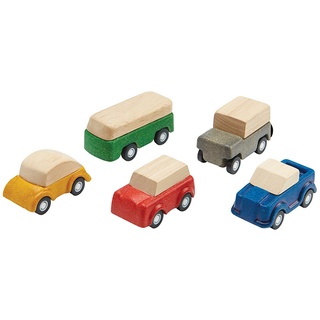 Plan Toys - Holz-Spielzeug AUTOS SPIELWELT 5-teilig