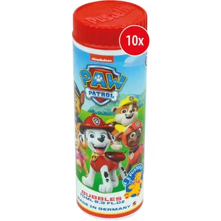 PUSTEFIX Seifenblasen Set I 10x Klassik 70ml PAW Patrol I Bunte Bubbles Made in Germany I Seifenblasen für Kindergeburtstag, als Mitgebsel oder Gastgeschenk I 10 x 70 ml Vorteilspack für Kinder