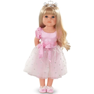 Götz 1359072 Hannah als Prinzessin Puppe - Princess - 50 cm große Stehpuppe mit blonden Langen Haaren und blauen Augen
