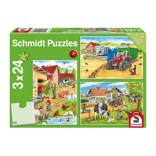 Puzzle - Auf dem Bauernhof, 3 x 24 Teile