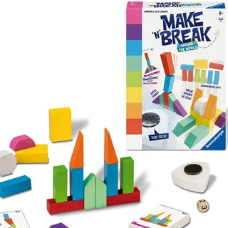 Ravensburger 22473 - Make 'n' Break - Around the World - Gesellschaftsspiel für die ganze Familie, Spiel für Erwachsene und Kinder ab 7 Jahren, für 2-5 Spieler