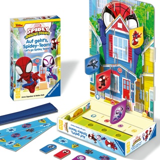 Ravensburger 22594 Spidey and his Amazing Friends - Auf geht's, Spidey-Team! - Mitbringspiel für 2-4 Spieler ab 4 Jahren in dem Spidey und seine heldenhaften Super-Freunde um die Wette klettern