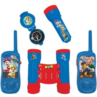 Lexibook RPTW12PA PAW Patrol Helfer auf Vier Pfoten Chase-Set für Abenteuer, Walkie-Talkies 120m, Fernglas, Kompass, Taschenlampe, Rot/Blau