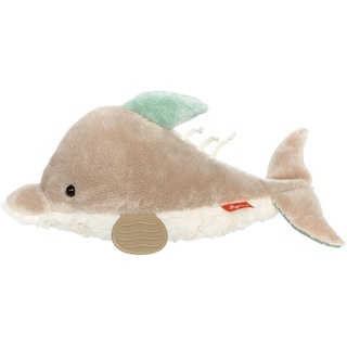 sigikid 43206 Babyaktivspielzeug Stofftier Delfin, grau/weiß