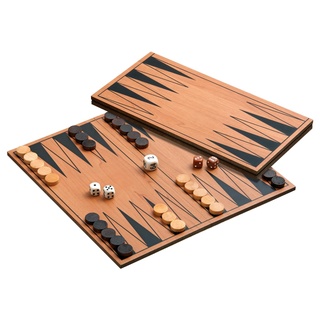 Philos 1138 - Backgammon-Set, klappbares Spielbrett, Reisespiel