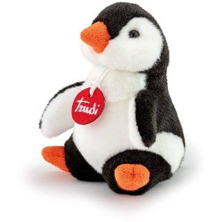 Trudi TUDN2000 Trudini Plüschtier Pinguin ca. 16 cm, Größe XS, Flauschiges Stofftier mit weichen Materialien, Plüschfigur mit liebevollen Details, waschbar, Kuscheltier für Kinder, Schwarz/Weiß