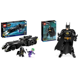 LEGO 76224 DC Batmobile: Batman verfolgt den Joker Set & 76259 DC Batman Baufigur, Superhelden Action Figur und Dekoration