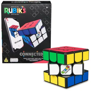 Rubik's ConnectedX - elektronischer 3x3 Cube für Einsteiger und Profis, Bluetooth-Verbinung zur App, die beim Lösen hilft, Spiele und Challenges enthält, ab 8 Jahren