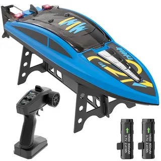 GizmoVine Ferngesteuertes Boot, Fast Unterwasser Boot Ferngesteuert, Mini RC Boote für Erwachsene und Kinder, 2.4GHZ Ferngesteuertes Boot für Pools und Seen mit 2 wiederaufladbaren Akkus