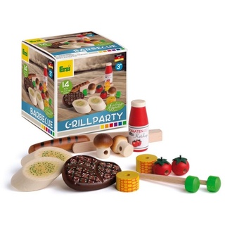 Erzi® Kaufladensortiment, (Set, 14-tlg), Sortierung Grill-Party Set, Spielzeug-Sushi, Holz-Spielzeug bunt