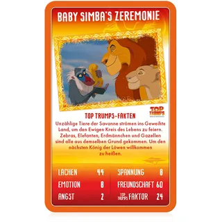 Winning Moves 63407 Simba Top Trumps-König der Löwen: Das Kartenspiel ab 2 Personen zum Disney Klassiker, Trumpfspiel