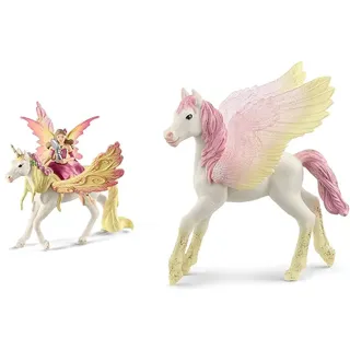 SCHLEICH BAYALA 70568 Fee Feya und Einhorn Pegasus Spielset & 70721 Pegasus Fohlen, für Kinder ab 5-12 Jahren, BAYALA - Spielfigur
