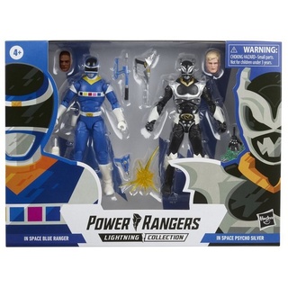 Hasbro Actionfigur Power Rangers LC In Space Blue Ranger & In Space Psycho Silver Set