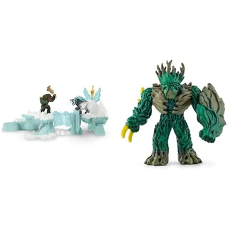 SCHLEICH 42497 Eldrador Creatures Spielset - Angriff auf die Eisfestung, Spielzeug ab 7 Jahren,16.5 x 23 x 19 cm & 70151 Spielfigur -Dschungelherrscher Eldrador Creatures, Mehrfarbig