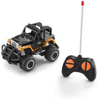 Revell 23492 RC Car SUV Jeep Wrangler QUARTER BACK Ferngesteuertes Auto, Schwarz/Orange, 14 cm