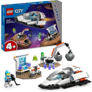 LEGO City Bergung eines Asteroiden im Weltall, Weltraum-Spielzeug mit Raumschiff, Raumstation, 2 Minifiguren und eine Alien-Figur, Geschenk für Kinder, Jungs und Mädchen ab 4 Jahren 60429 (Neu differenzbesteuert)