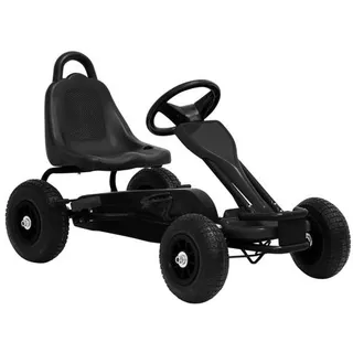 vidaXL Pedal Go-Kart mit Luftreifen Schwarz