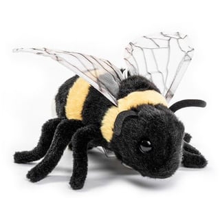 Uni-Toys Kuscheltier Hummel - 16 cm (Länge) - Plüsch-Insekt, Biene - Plüschtier, zu 100 % recyceltes Füllmaterial