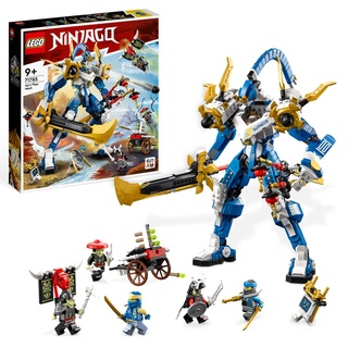 LEGO 71785 NINJAGO Jays Titan-Mech, Ninja-Spielset mit Jay, Nya und grüner Skelett-Krieger Minifiguren, Geschenk zum Geburtstag für Kinder ab 9 J...
