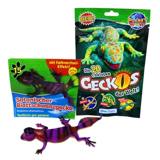 Blue Ocean Sammelfigur Blue Ocean Geckos Sammelfiguren 2023 - Planet Wow (Set), Geckos - Figur 15. Satanischer Blattschwanzgecko (Mit Farbwechsel Effekt)
