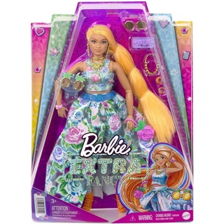 Mattel GmbH Anziehpuppe Barbie Fancy Puppe im blauen Kleid mit Blumenmuster