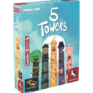 Pegasus Spiele Spiel, Familienspiel 5 Towers, Kartenspiel, für 2-5 Spieler, ab 7 Jahren..., Kooperative Spiel