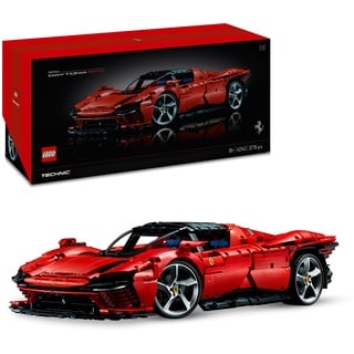 LEGO Technic Ferrari Daytona SP3 Modellauto-Bausatz im Maßstab 1:8, roter Super-Sportwagen, erweitertes Auto-Modell Sammlerstück, Ultimate Car Concept 42143