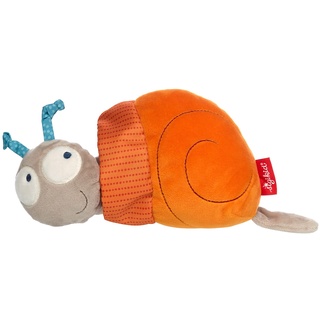 SIGIKID 42436 Rattel-Schnecke PlayQ Mädchen und Jungen Babyspielzeug empfohlen ab 3 Monaten orange/beige