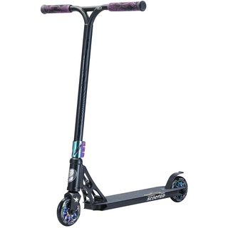 STAR SCOOTER Freestyle Aluminium Jump Stunt Scooter ab 7 - 8 Jahre, 110mm Professional Trick Roller, Schwarz Chrom