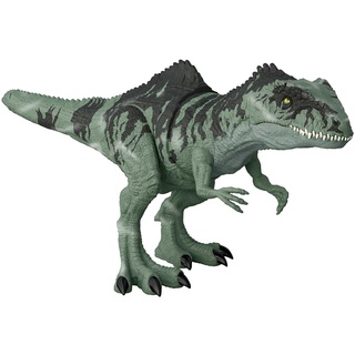 Mattel Jurassic World - Strike 'n Roar Riesen-Dino Giganotosaurus Spielfigur, beweglich mit Brüll- und Schnapp-Reaktion, mit AR-Funktion, Spielzeug für Kinder ab 4 Jahren GYW86