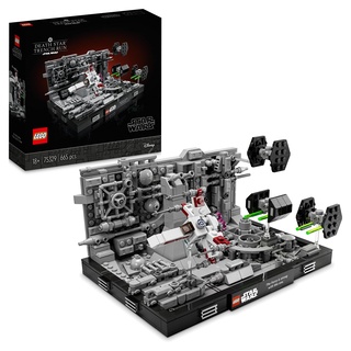 LEGO 75329 Star Wars Death Star Trench Run Diorama Set, Modellbausatz für Erwachsene mit Luke Skywalkers X-Wing, Fanartikel aus Eine Neue Hoffnung, Zimmer-Deko, Geschenk