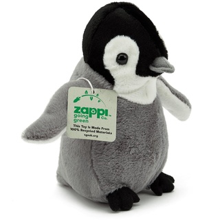 Zappi Co 100% recyceltes Plüschtier, Pinguin Küken (22cm Breite) Weiches, kuscheliges, umweltfreundliches Tiersammlung für Neugeborenes Kind Erstes Kind