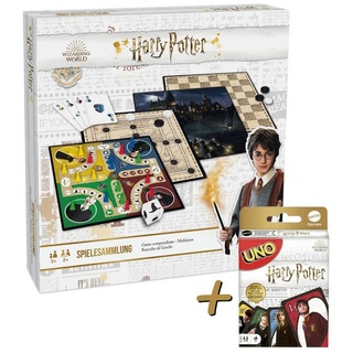 ASS Spiel, Brettspiel Harry Potter - Spielesammlung + UNO Kartenspiel weiß