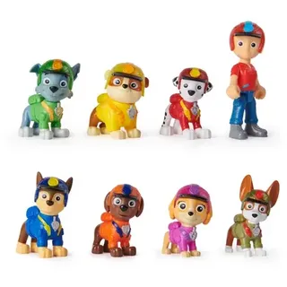 PAW Patrol Jungle Pups – Spielfiguren-Geschenkset mit 7 Hundefiguren und 1 Ryderfigur zum Sammeln