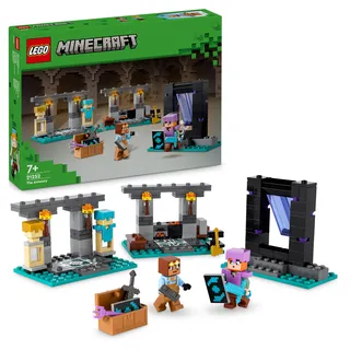 LEGO Minecraft Die Waffenkammer, Gaming-Set mit Heldenfiguren, Spielzeug-Waffen und Alex-Figur, Action-Spielzeug für Jungs und Mädchen, Geschenk für für Gamer und Kinder ab 7 Jahren 21252 (Neu differenzbesteuert)