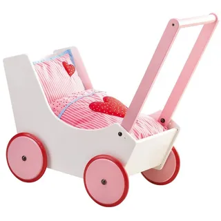 Haba Babypuppe Puppenwagen Herzen